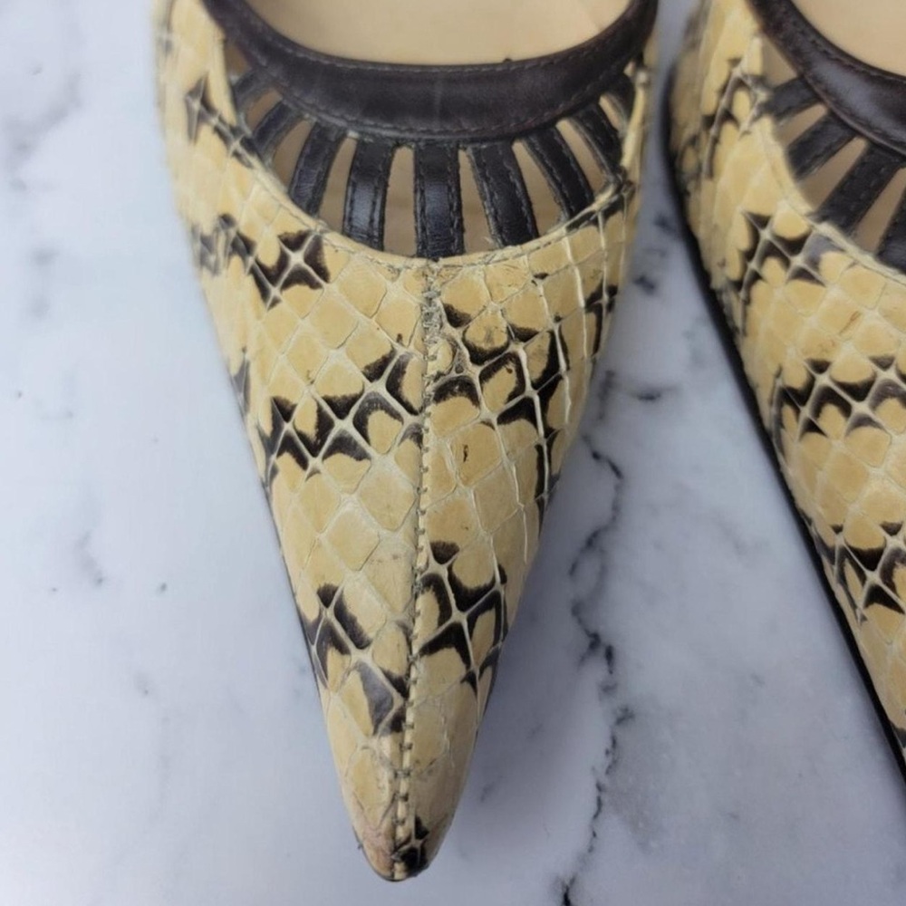 Dolce & Gabbana Black and Cream Patterned Heels - Picture 5 of 6